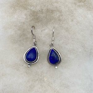 92.6 SterlingSilver earrings either Lapis, Smokey Quartz, Amethyst or Moonstone.